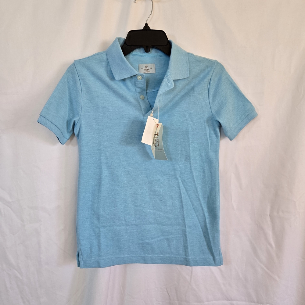 Class Club Dillard's Boys‎ Turquoise Short Sleeve Preppy Polo Shirt 10/12 NEW